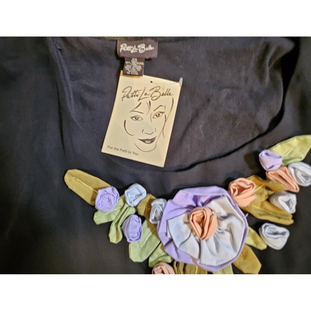 Patty La Belle SZ 2X Sheer Poncho Overlay W/Tank Lining Floral Boho,Flowy - Picture 11 of 16